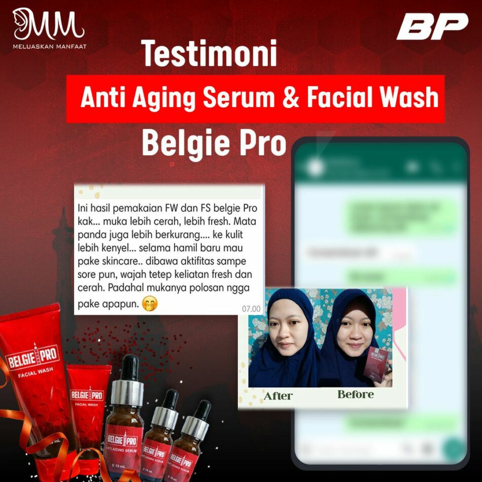 Testimoni Anti Aging Serum + Facial Wash
